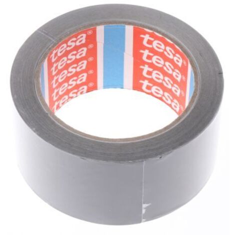 Tesa – Ruban adhésif de fermeture aluminium 505770000001 – Noir mat 50 mm x 25 m – Résistant à la chaleur et aux acides – Pour fixation chauffage et climatisation - MM 1 PC