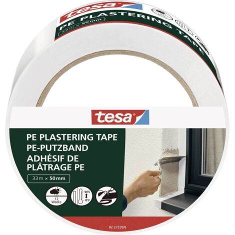 TESA RUBAN ADHÉSIF DE PLÂTRAGE AVEC SUPPORT PE DE HAUTE QUALITÉ - POUR LA PROTECTION LORS DE LA POSE DE PLÂTRE EN EXTÉRIEUR - RÉ