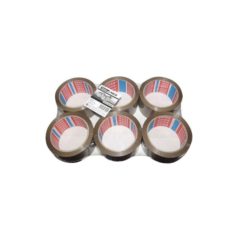 Tesa - Promo emballage universal pp brun 66mx50mm lot de 6