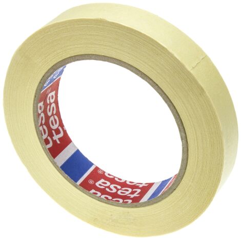 Tesa – Rouleau de masquage renforcé 19mm x 50m – Papier flexible pour lignes nettes – Adhésif caoutchouc pour surfaces variées