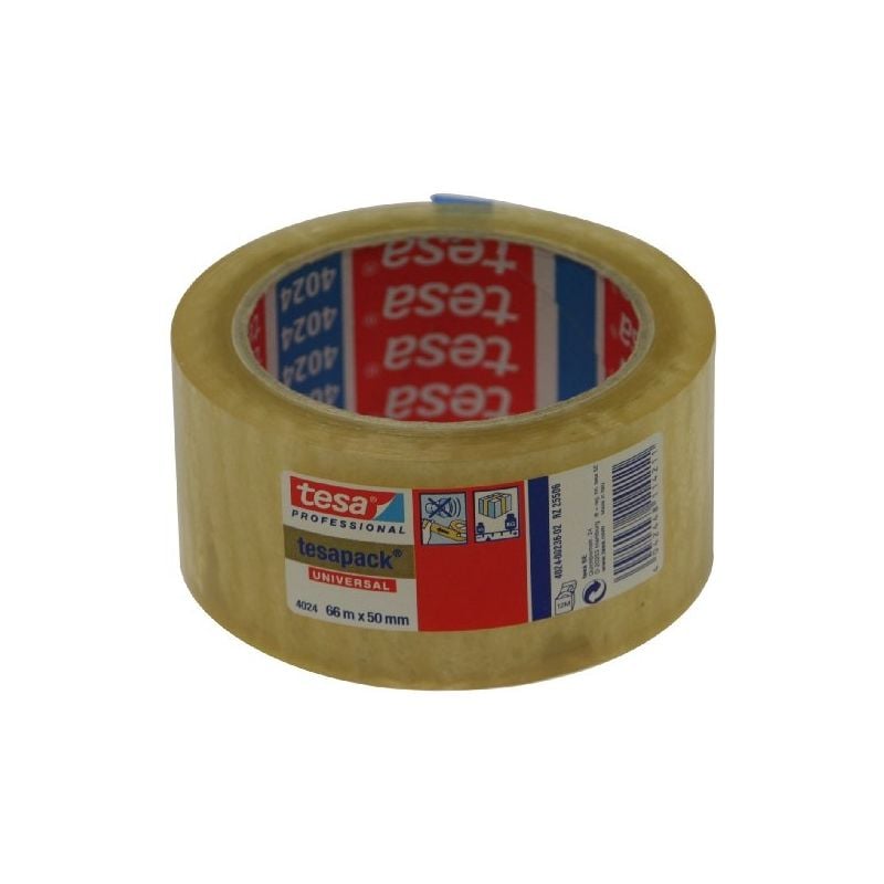 Tesa Tesapack 04024-00236-02 Adhésif D'Emballage De Cartons Transparent 66 M X 50 Mm
