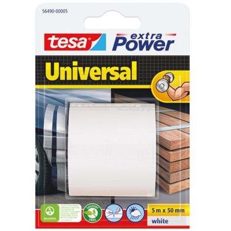 TESA - Ruban extrapower universel 5 m x 50 mm blanc