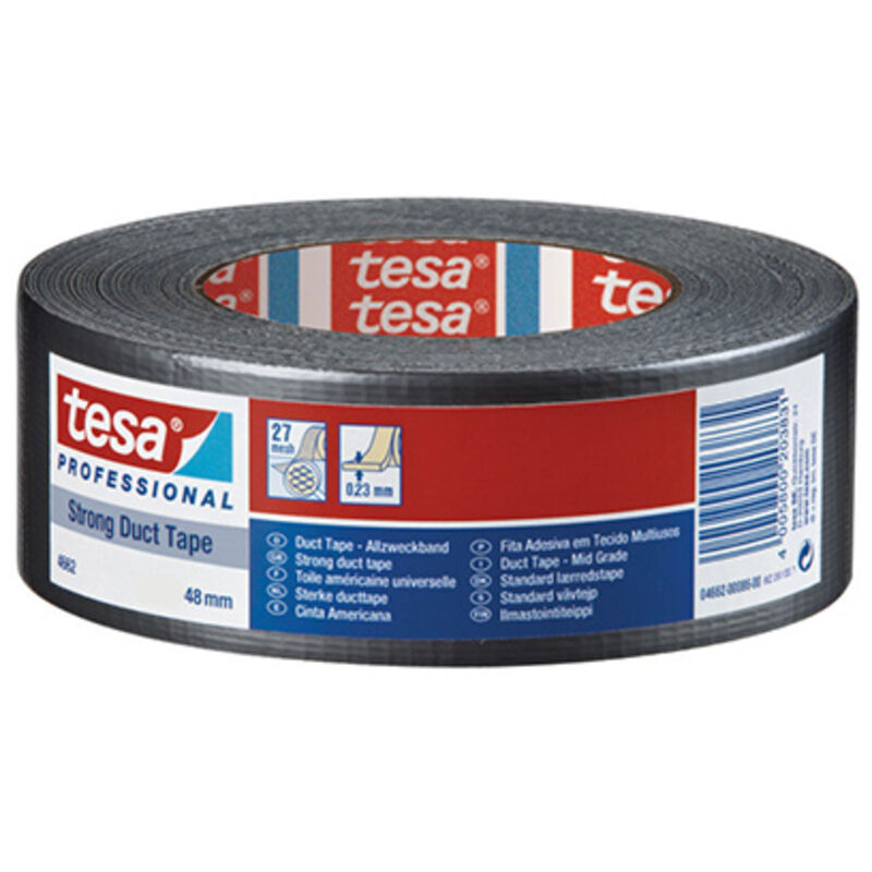 Tesa Schwarzes Isolierband, Rolle 25 m x 50 mm