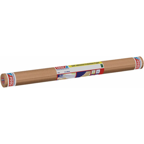 tesa selbstklebendes Schutzpapier - Für großflächigen Schutz und Abdeckung, rückstandsfrei entfernbar, 1 Rolle 10 m x 60 cm