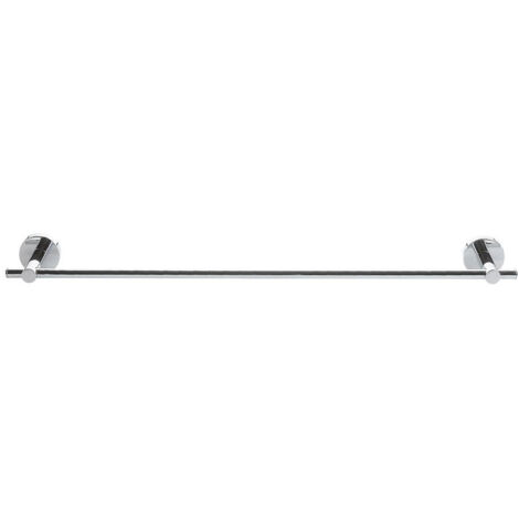 Tesa Smooz Barra Porta Asciugamani - Portasciugamani in Metallo Cromato senza Perforazione - Inossidabile - Impermeabile - Colla Rimovibile Inclusa
