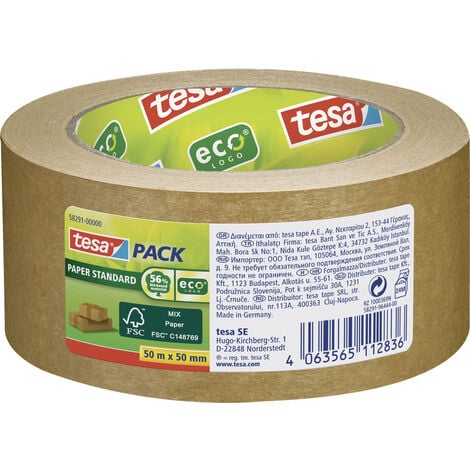 tesa STANDARD ecoLogo® 58291 Packband Braun (L x B) 50 m x 50 mm 1 St.