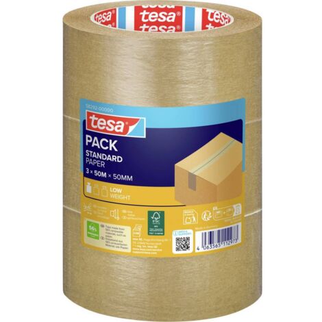 tesa STANDARD ecoLogo® 58292 Nastro da imballo Marrone (L x L) 50 m x 50 mm 3 pz.