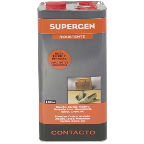TESA TAPE pegamento supergen clasico 5 litros. , Pegamento Supergen Clasico 5 Litros.- Lata de  5 litros.     - Cola de contacto para uniones resistentes, flexibles y d