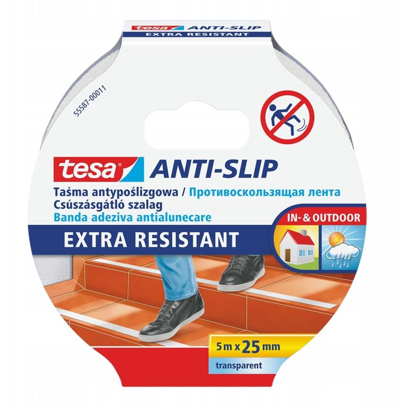 Cinta antideslizante 5M x 25MM transparente Tesa 55587-00011-11