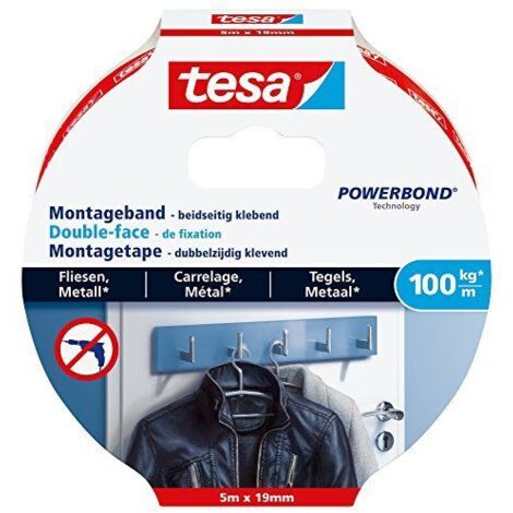Tesa Ultra Fuerte Cinta De Montaje Para Azulejos y metal, 77747-00000-00
