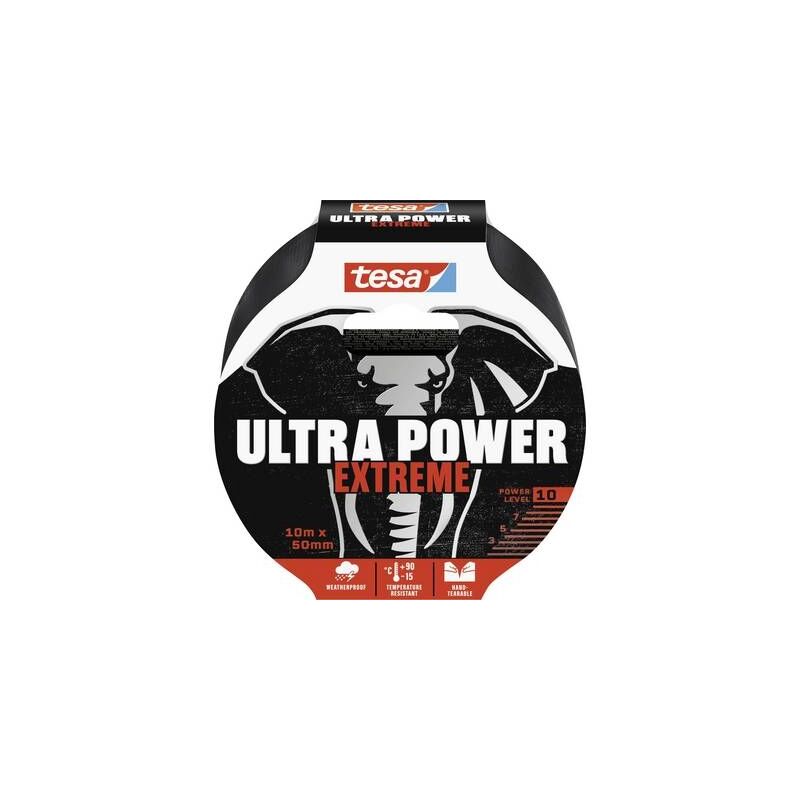 Ultra power extreme 56622-00000-00 bande de réparation noir (l x l) 10 m x 50 mm 1 pc(s) - Tesa