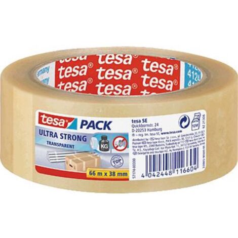 tesa ULTRA STRONG 57174-00000-02 Nastro da imballo tesapack® Trasparente (L x L) 66 m x 38 mm 1 pz.