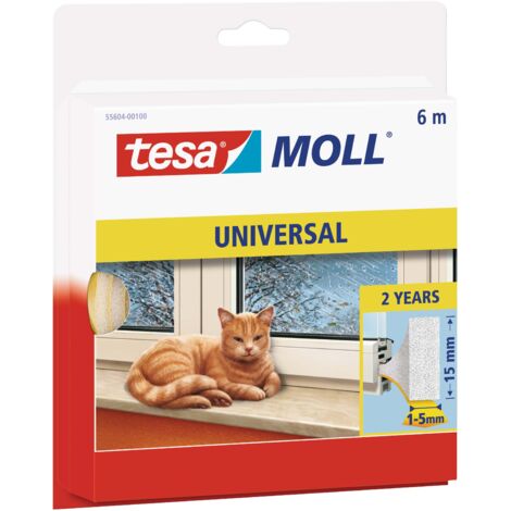 tesa UNIVERSAL 55604-00100-00 Dichtband tesamoll® Weiß (L x B) 6 m x 15 mm 1 St.