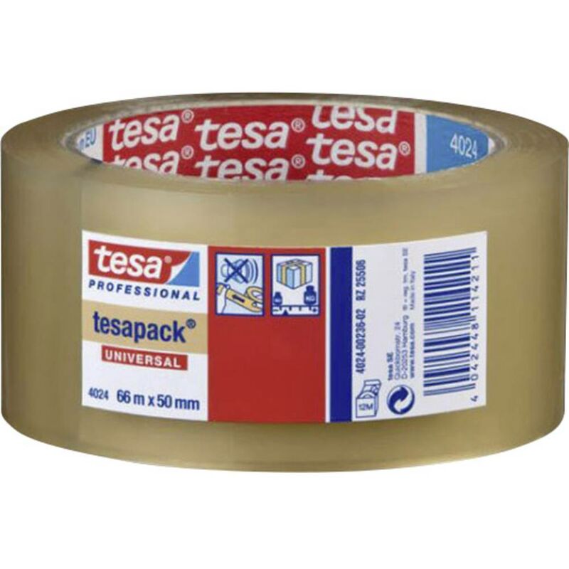 Image of Tesa - 04024-00202-04 Nastro per imballaggio universale pack® 4024 Trasparente (l x l) 66 m x 38 mm 1 pz.