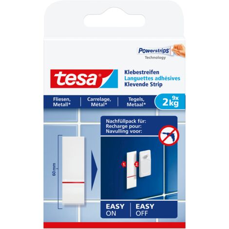 TESA  BANDAS ADHESIVAS PARA FIJAR EN AZULEJOS Y METAL, POTENCIA DE RETENCIÓN, 77760-00000-00