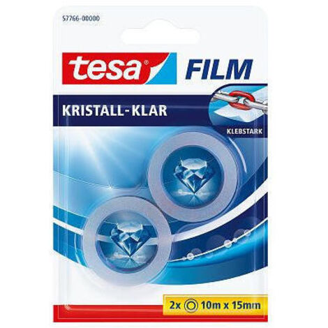 TESAFILM KRISTALL-KLAR 2 ROLLEN 10M:15MM