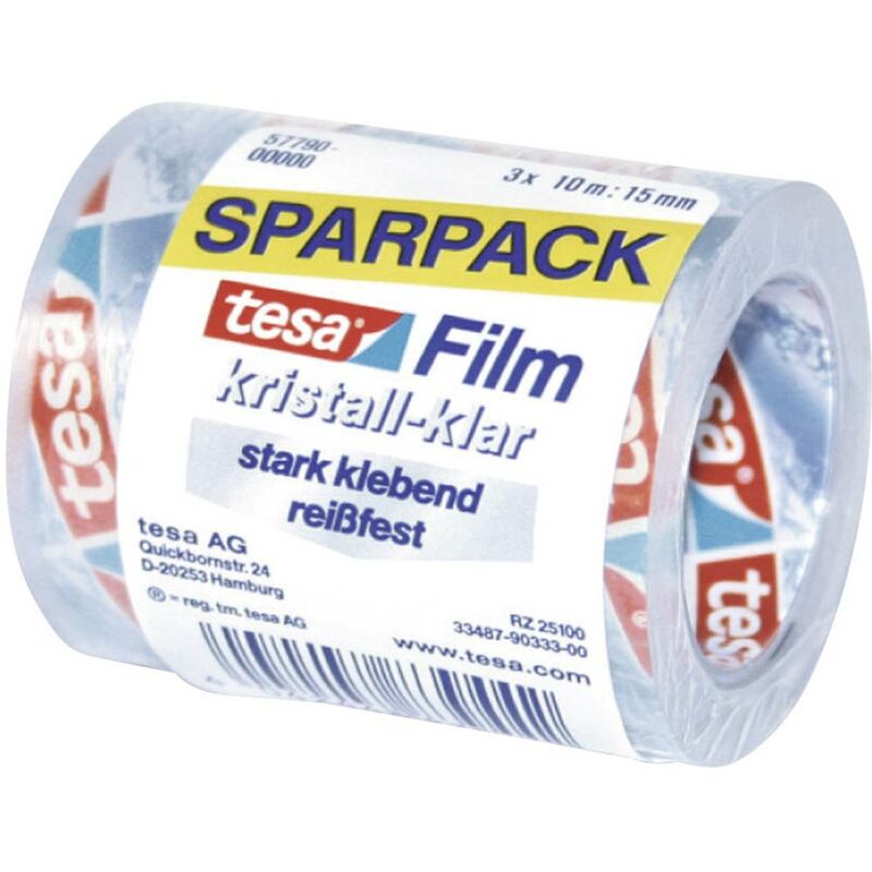 Image of Tesa - film® nastro adesivo cristallino (l x p) 10 m x 15 mm 57790 contenuto: 1 Rotolo