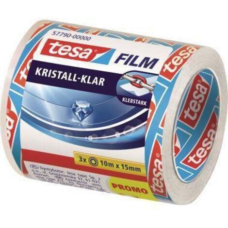 tesafilm Transparent tesa 57790-00000-01 transparent (L x l) 10 m x 15 mm acrylate 3 pc(s)