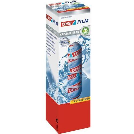 tesafilm Transparent tesa 58245-00000-01 transparent (L x l) 10 m x 19 mm acrylate 8 pc(s) W680861