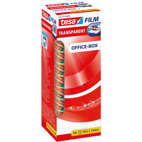 tesafilm Transparent - Transparentes Multifunktions-Klebeband für Heim- Schul- und Büroanwendungen - 33 m x 15 mm - 10er Pack