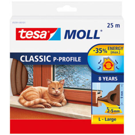 TESAMOLL CAUCHO PERFIL P MARRON 25 M X 9 MM  - 05391-00101-00