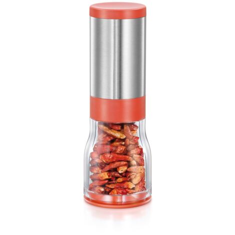 Tescoma 428794 Macina Peperoncino, Acciaio Inossidabile, Rosso, 16 cm