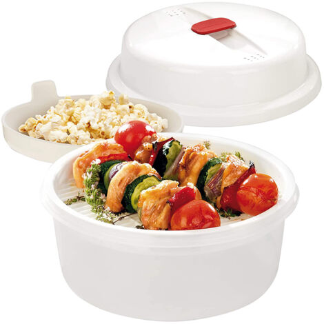 Tescoma 705014 Purity Microwave Pentola Multiuso, Plastica, Bianco, 25 x 20.8 x 11.5 cm