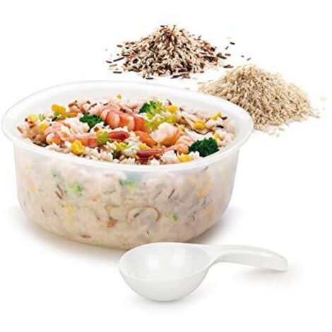 Tescoma 705018 Purity Microwave Cuoci Riso, Plastica, Bianco, Diametro 21 cm, Altezza 10.5 cm