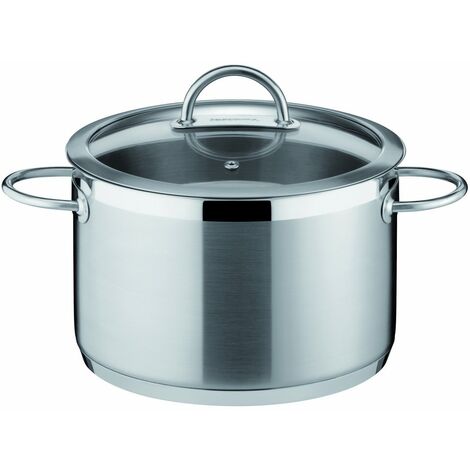 Tescoma 779022 Vision Casseruola con Coperchio, Acciaio Inossidabile, Argento, 22 cm, 5.5 l
