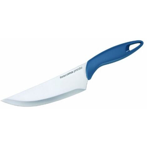 Tescoma 863028 Presto Coltello Cuoco, Acciaio Inossidabile, Blu, 14 cm, 1 Pezzo