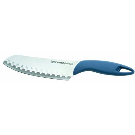 Tescoma 863049 Presto Coltello Giapponese, Acciaio Inossidabile, Blu, 20 cm, 1 Pezzo