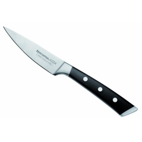 Tescoma 884503 Azza Coltello Sbucciatore, Acciaio Inossidabile, Nero, 9 cm, 1 Pezzo