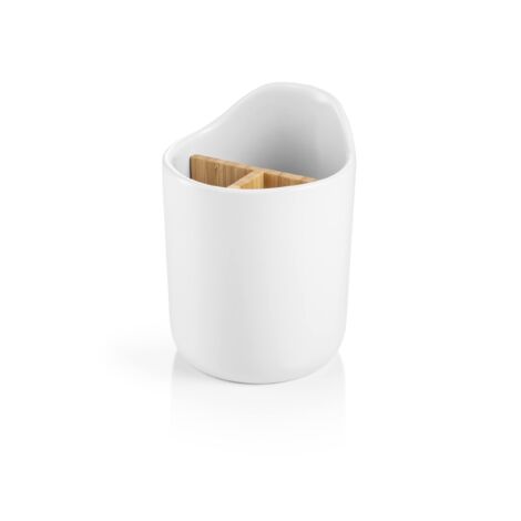 Tescoma 900887 Online, Portautensili da Cucina, Ceramica, 3 Scomparti Rimovibili, Bianco