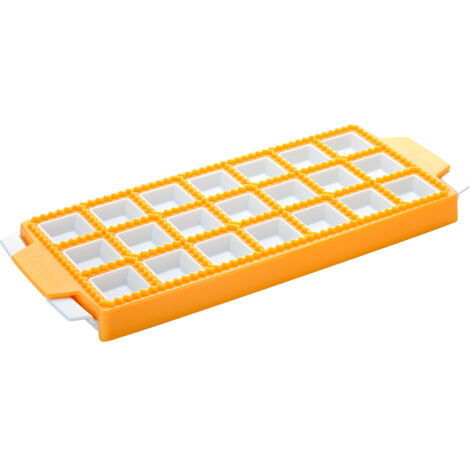 Tescoma Delicia 630879 Stampo per Raviolini Quadrati, Plastica, 21 Pezzi, 1 Pezzo, Giallo