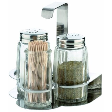 Tescoma Set Sale/Pepe/Stuzzicadenti, in Acciaio Inox, 12x12x12 cm