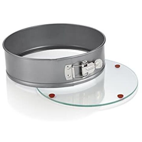 Tescoma Tortiera apribile Delicia ø 24 cm, con Fondo in Vetro, Metallo
