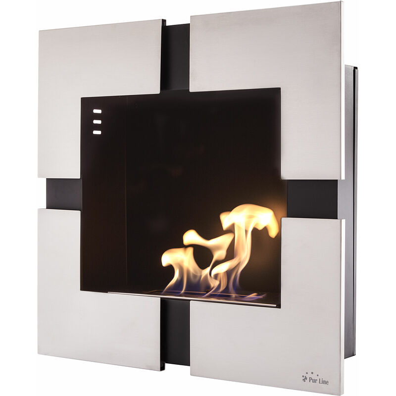 

Purline - Chimenea de etanol mural de 2000W, moderno diseño cuadrado fabricado en acero