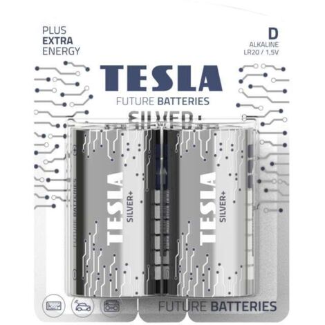 TESLA D SILBER LR20 2 Stück Batterie