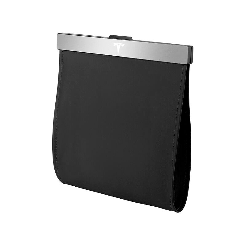 Tesla Poubelle à lumière LED Poubelle en cuir avec poubelle magnétique étanche pour dossier de siège 2024 Accessoires intérieurs améliorés Modèle 3