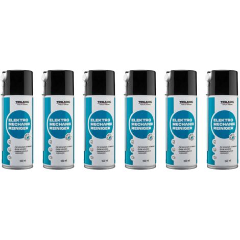 TESLANOL 26018 Spray nettoyant électro-mécanique, 400 ml, lot de 6