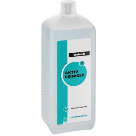 Teslanol Aktivreiniger (Isopropanol) 1000ml, reinigt Glas, Gummi, Metalle