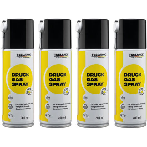 TESLANOL Druckluftspray 26002, 200 ml, 4 Stück