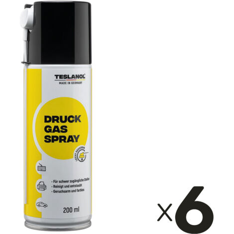 TESLANOL Druckluftspray 26002, 200 ml, 6 Stück