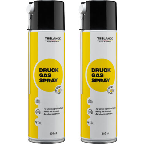 TESLANOL Druckluftspray 49752, 600 ml, 2 Stück