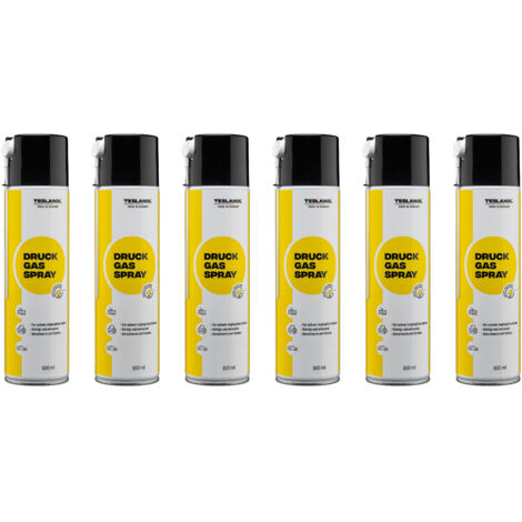 TESLANOL Druckluftspray 49752, 600 ml, 6 Stück
