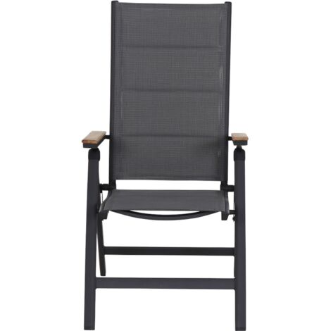 Tesoro Klappsessel Alu, Textil, Teak FSC 100%