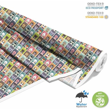 TESSUTI DECORATIVI PER ESTERNI OXFORD - Motivo Animali Bambini I DX584