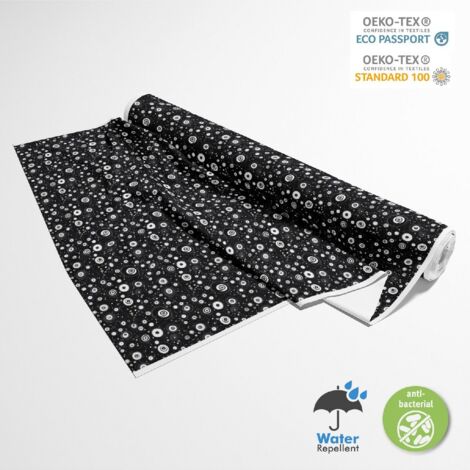 TESSUTI DECORATIVI PER ESTERNI OXFORD - Motivo bianco e nero  DX18090