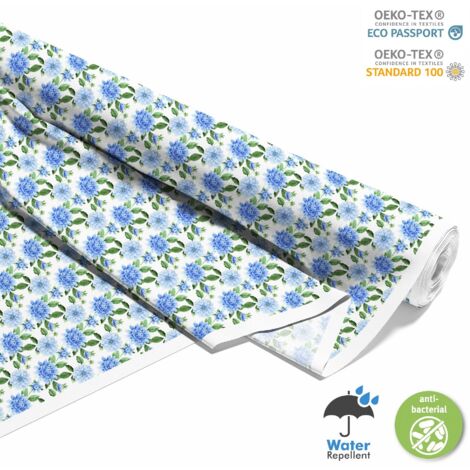 TESSUTI DECORATIVI PER ESTERNI OXFORD - Motivo Blue Dahlia 2