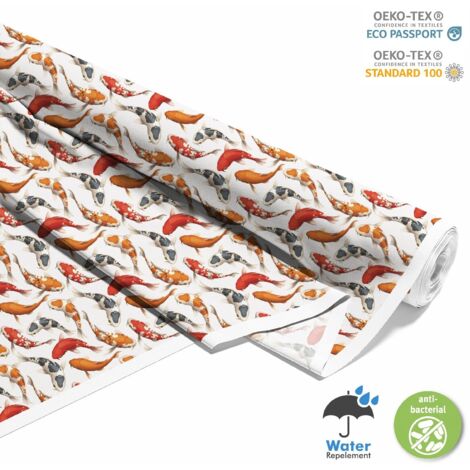 TESSUTI DECORATIVI PER ESTERNI OXFORD - Motivo Carpa Koi 2 I DX453